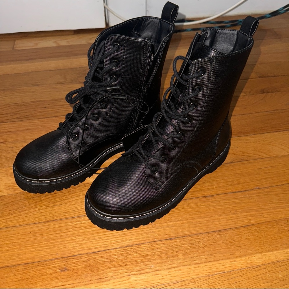 Forever 21 Black Combat Boots